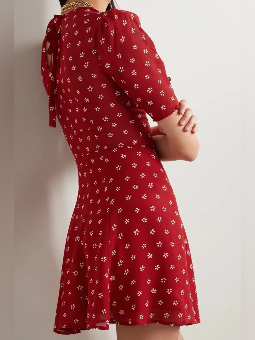 Reformation Bard Floral Print Crepe Mini Dress - Picture 2 of 10